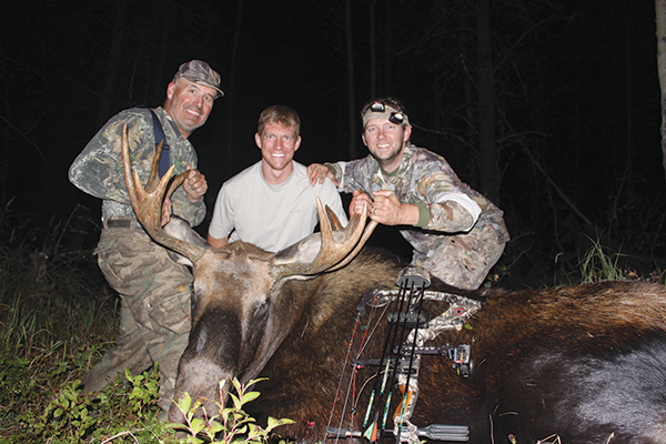 The author with a large elk