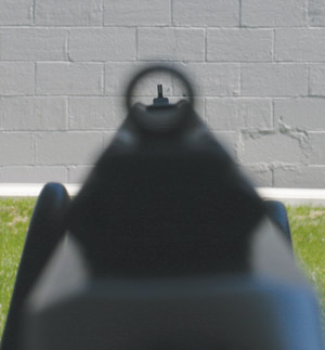 Marlin peep sight from eye level